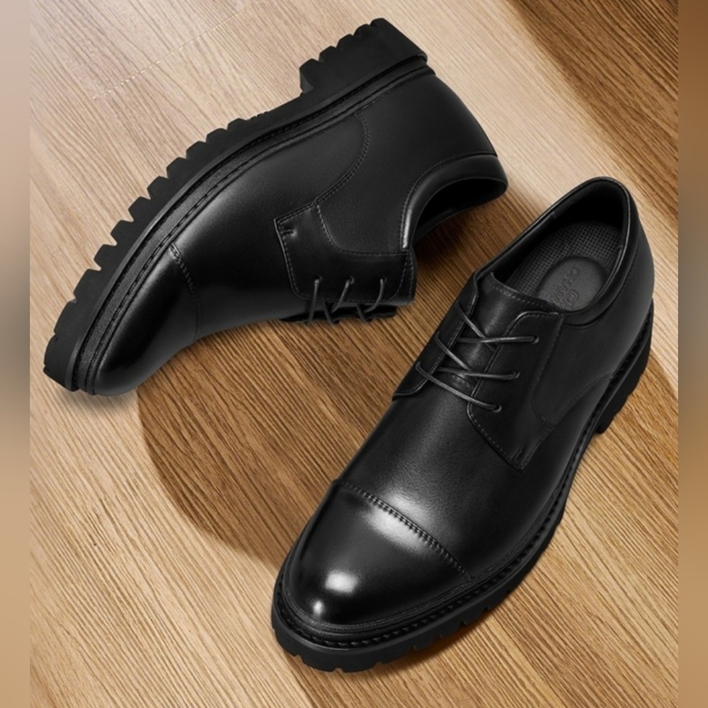 New CMR Men's Chamaripa Height Increasing Leather Oxford Shoes - Picture 3 of 15